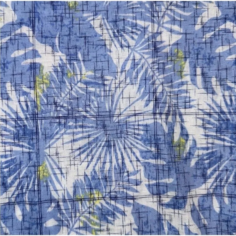 Robert Graham Spencer Floral Tropical‎ Leaf Blue White S/S Shirt Men's S NEW - Picture 8 of 10